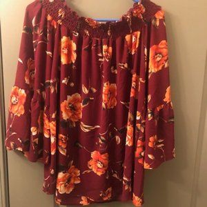 Floral Off the Shoulder Shirt
